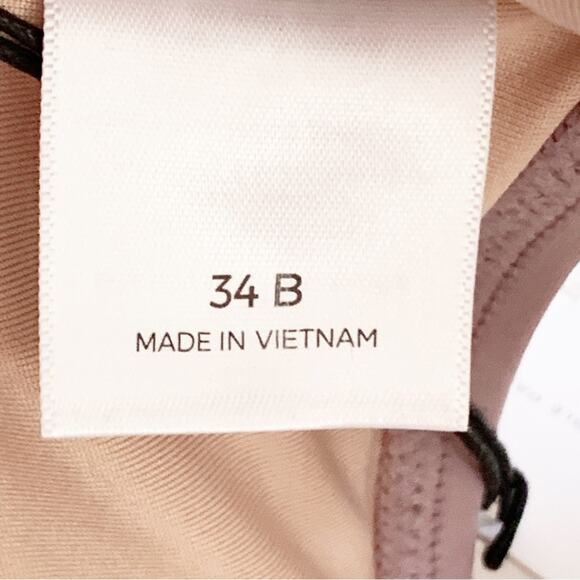 Shade & Shore Bikini Top Lavender Crochet Detail Tie Back Swimsuit Top Size 34B - Picture 3 of 12